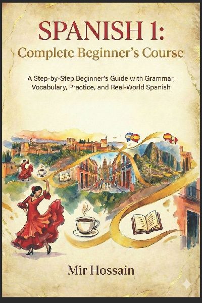 SPANISH 1 Complete Beginner's Course: A Step-by-Step Beginner's Guide with Grammar, Vocabulary, Practice, and Real-World Spanish