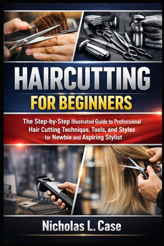 HAIRCUTTING FOR BEGINNERS: The Step-by-Step Illustrated Guide to Professional Hair Cutting Technique, Tools, and Styles for Newbie and Aspiring Stylist