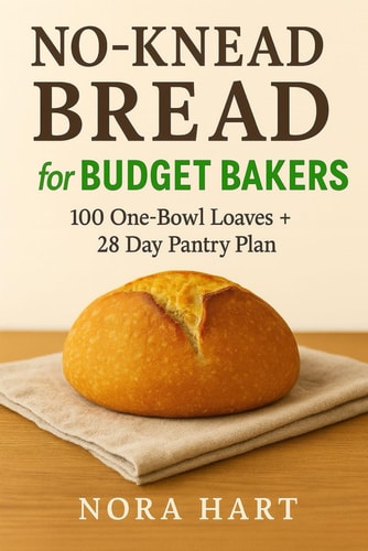 NO-KNEAD BREAD FOR BUDGET BAKERS: 100 One Bowl Loaves+28 Day Pantry Plan (THE STUDENT BUDGET BAKING TRILOGY)