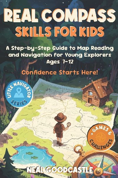 Real Compass Skills For Kids: A Step-by-Step Guide to Map Reading and Navigation for Young Explorers, Ages 7-12