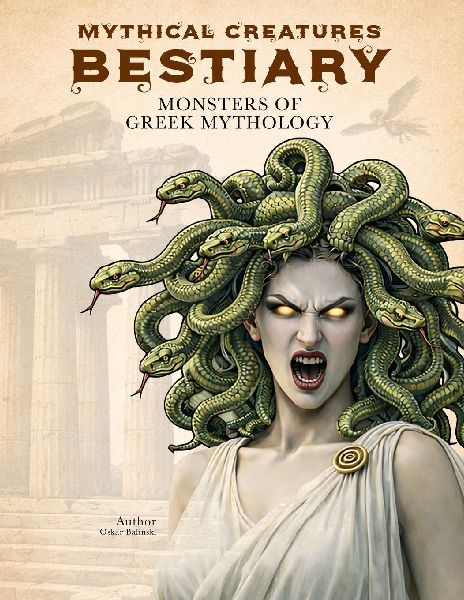Mythical Creatures Bestiary: Monsters of Greek Mythology: Illustrated Encyclopedia of Legendary Beasts like Medusa, Minotaur, Cerberus and Other Beings of Ancient Greece