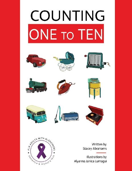 Counting One to Ten for Adults with Alzheimers, Dementia, and Memory loss: Large print, easy to read | 8.5 x 11 inches | 25 pages | 1950s inspired | Resource for Aged care, Caregivers, Families, Respite,