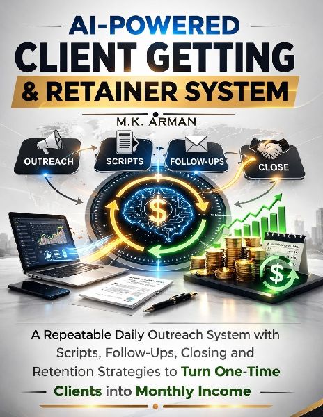 AI-Powered Client Getting & Retainer System: A Repeatable Daily Outreach System with Scripts, Follow-Ups, Closing and Retention Strategies to Turn One-Time Clients into Monthly Income