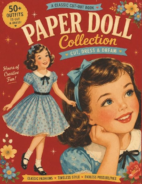 The Paper Doll Collection: 50+ Outfits to Cut, Dress & Play: A Classic Cut-Out Book for Girls - Creative Dress-Up Fun with Timeless Fashion vol 3