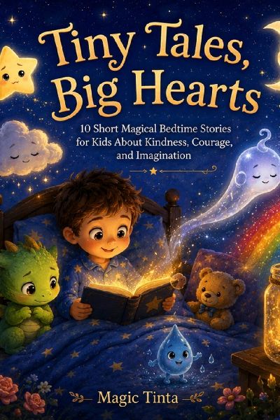 Tiny Tales, Big Hearts: 10 Short Magical Bedtime Stories for Kids About Kindness, Courage, and Imagination
