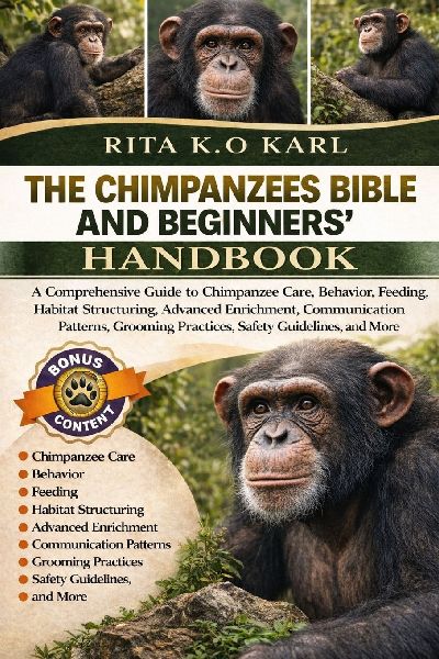 CHIMPANZEES BIBLE AND BEGINNERS HANDBOOK: A Comprehensive Guide to Chimpanzee Care, Behavior, Feeding, Habitat Structuring, Advanced Enrichment, Communication Patterns, Grooming Practices, Safety Guidelines, and More