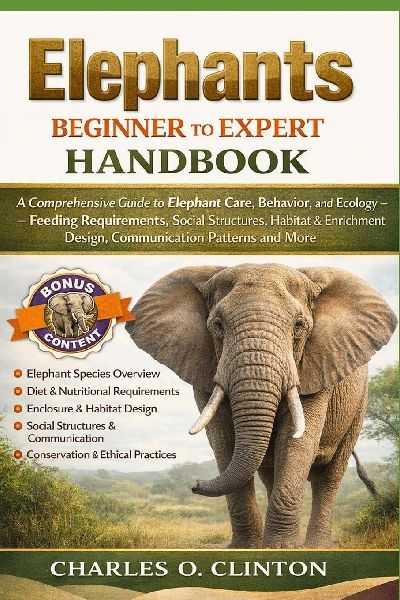 ELEPHANTS BEGINNER TO EXPERT HANDBOOK: A Comprehensive Guide to Elephant Care, Behavior, and Ecology - Feeding Requirements, Social Structures, Habitat & Enrichment Design, Communication Patterns and More.