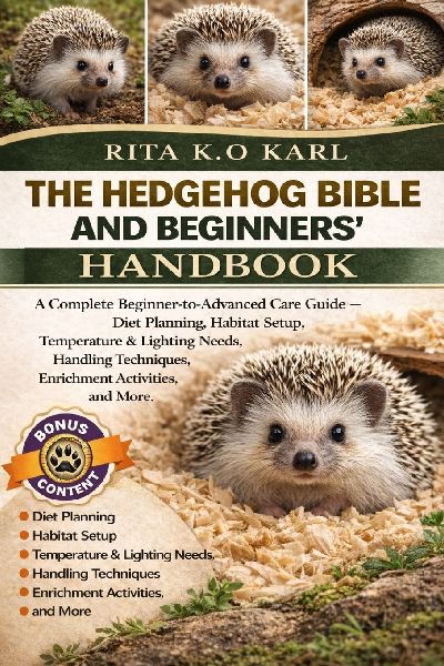 THE HEDGEHOG BIBLE AND BEGINNERS HANDBOOK: A Complete Beginner-to-Advanced Care Guide - Diet Planning, Habitat Setup, Temperature & Lighting Needs, Handling Techniques, Enrichment Activities, and More.