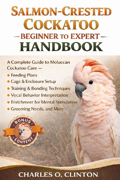 SALMON-CRESTED COCKATOO BEGINNER TO EXPERT HANDBOOK: A Complete Guide to Moluccan Cockatoo Care - Feeding Plans, Cage & Enclosure Setup, Training & Bonding Techniques, Vocal Behavior Interpretation, Enrichment for Mental Stimulation, Grooming Needs, and M