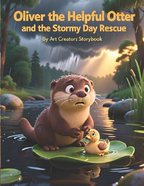 Oliver the Helpful Otter and the Stormy Day Rescue: A Heartwarming Childrens Story About Kindness, Bravery, Empathy, and Helping Others in Difficult Times for Kids Ages 3-7