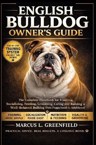 ENGLISH BULLDOG OWNERS GUIDE: The Complete Handbook for Training, Socializing, Feeding, Grooming, Caring and Raising a Well-Behaved Bulldog from Puppyhood to Adulthood
