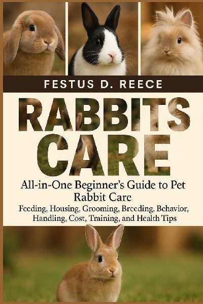 RABBITS CARE: All-in-One Beginners Guide to Pet Rabbit Care Feeding, Housing, Grooming, Breeding, Behavior, Handling, Cost, Training, and Health Tips