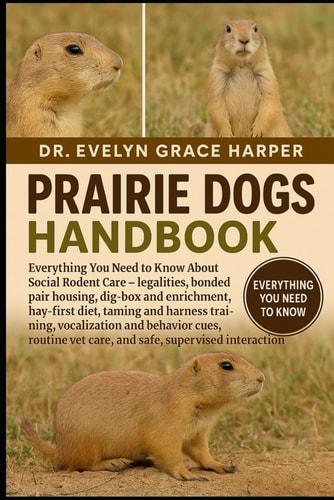 PRAIRIE DOGS HANDBOOK: Everything You Need to Know About Social Rodent Care — legalities, bonded pair housing, dig-box and enrichment, hay-first diet, taming and harness training, vocalization and behavior cues, routine vet care, and safe