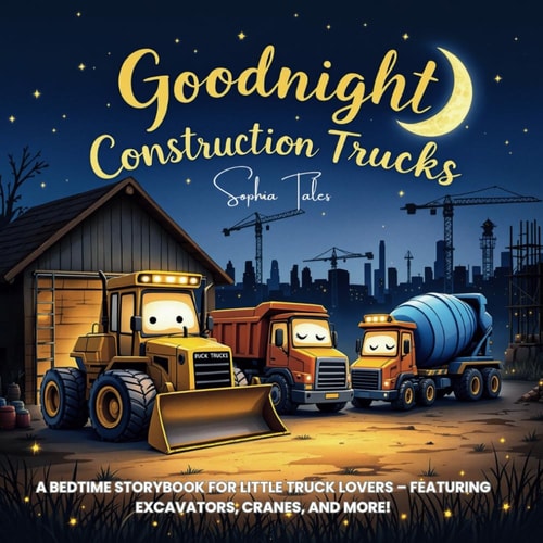 Goodnight Construction Trucks A Bedtime Storybook for Little Truck Lovers - Featuring Excavators, Cranes, and More!