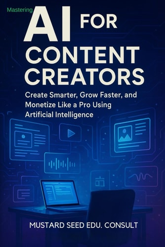 Mastering AI For Content Creators Create Smarter, Grow Faster, and Monetize Like a Pro Using Artificial Intelligence