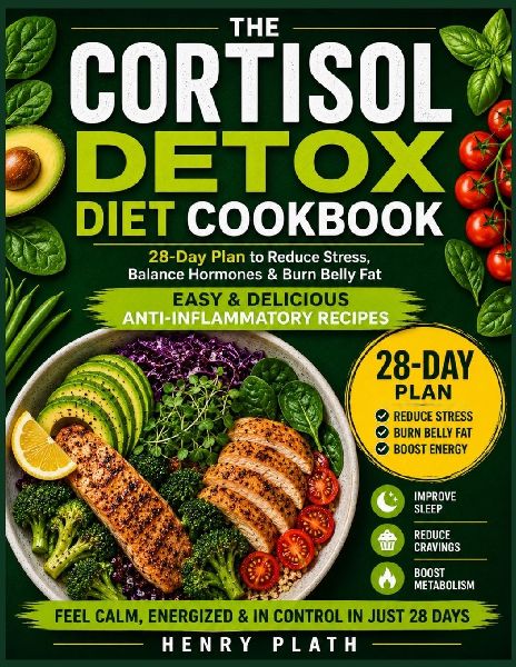 The Complete Cortisol Detox Diet Plan: A 28-Day Program to Lower Stress Hormones, Reset Your Body, and Boost Energy Naturally