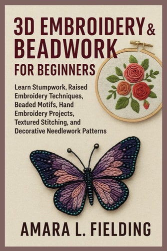 3D Embroidery & Beadwork for Beginners Learn Stumpwork, Raised Embroidery Techniques, Beaded Motifs, Hand Embroidery Projects, Textured Stitching, and Decorative Needlework Patterns