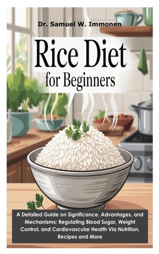 Rice Diet for Beginners A Detailed Guide on Significance, Advantages, and Mechanisms; Regulating Blood Sugar, Weight Control, and Cardiovascular Health Via Nutrition, Recipes and More
