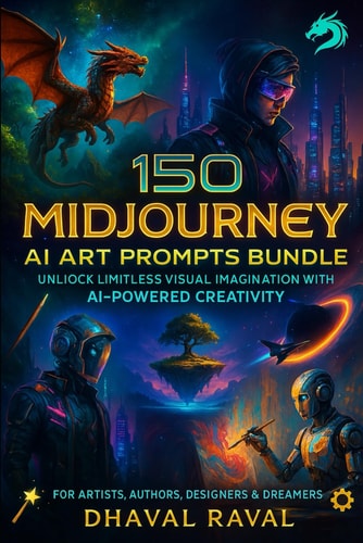 150 MidJourney AI Art Prompts Inspiring Visual Ideas for Artists, Creators & AI Enthusiasts: Creative Prompt Book with 15 Themed Categories Ideal for AI Art Generation, Concept Design, and Imagination Boosting