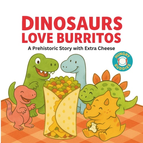 Dinosaurs Love Burritos A Laugh-Out-Loud Dinosaur Adventure That Shows Kids How Fun It Can Be To Share, Work Together, And Make Space For Everyone. Plus A Few Messy Burritos And Tiny Arms Along The Way!