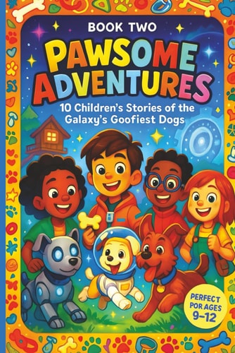 Pawsome Adventures - Book 2 10 Silly Stories of Space Pups, Time Travel, and Galactic Goofiness Ages 9 to 12 Dog Adventures with Giggles