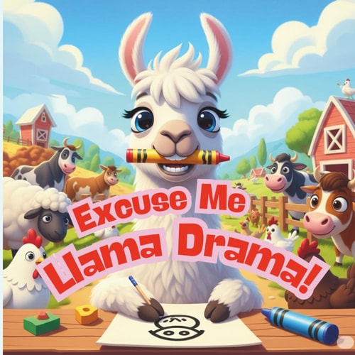 Excuse Me, Llama Drama! A Funny Rhyming Book About Big Feelings, Self-Regulation, and Confidence for Kids Ages 3-7