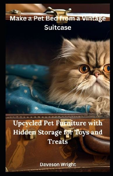 Make a Pet Bed from a Vintage Suitcase: Upcycled Pet Furniture with Hidden Storage for Toys and Treats