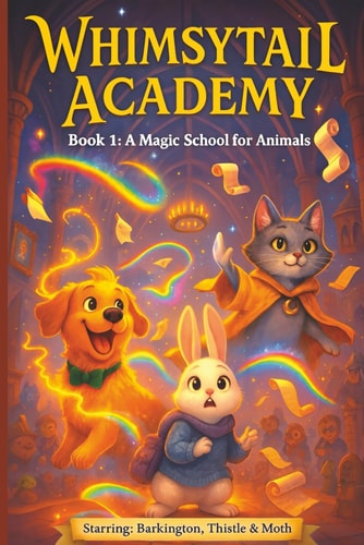 Whimsytail Academy - Book 1 Magical School for Animals Three Friends, One Chaotic Academy, and Magic That Never Goes as Planned Mayhem & Mischief Aged 9 to 12 Great Gift Idea