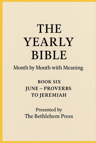 The Yearly Bible Month by Month with Meaning - Book Six: June - Proverbs to Jeremiah: A Fresh, Guided Journey Through the Bible-one Month at a Time, One Passage Each Day, with Clarity and Meaning