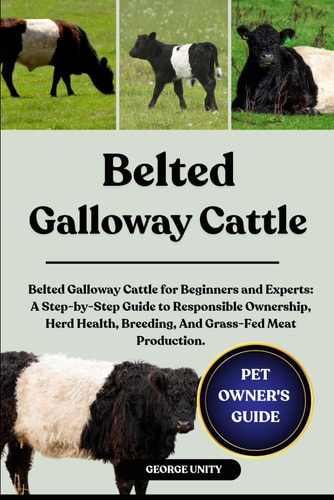 Belted Galloway Cattle Belted Galloway Cattle for Beginners and Experts: A Step-by-Step Guide to Responsible Ownership, Herd Health, Breeding, And Grass-Fed Meat Production.