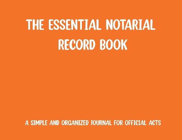 The Essential Notarial Record Book-orange
