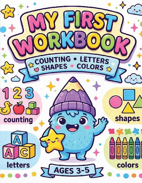 My First Learning Workbook: Counting, Letters, Shapes, and Colors