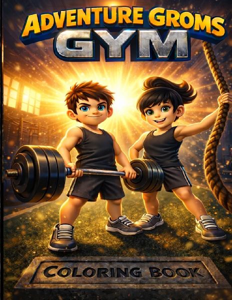 Adventure Groms: Weightlifting, Strength Training, Fitness Workouts, Gym Exercises, Bodybuilding and Active Lifestyle Scenes for Kids, Teens and Adults