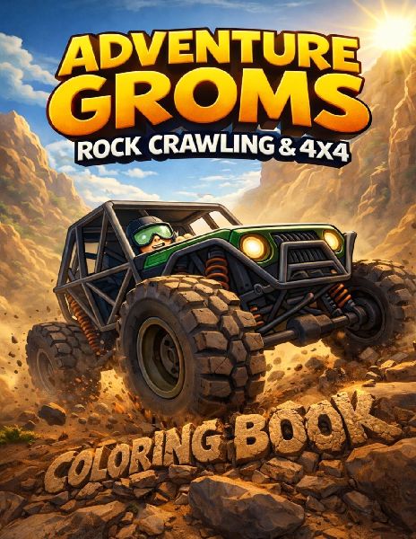 Adventure Groms: Rock Crawling & 4x4 Coloring Book: Adventure Groms: Rock Crawling & 4x4 Coloring Book: Off Road Vehicles, 4x4 Trucks, Jeeps, Buggies, Extreme Trails, Obstacle Courses and Rock Crawling Action