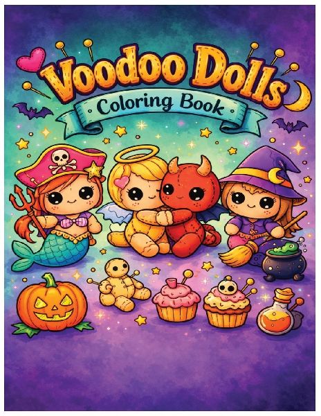 Voodoo Dolls Coloring Book