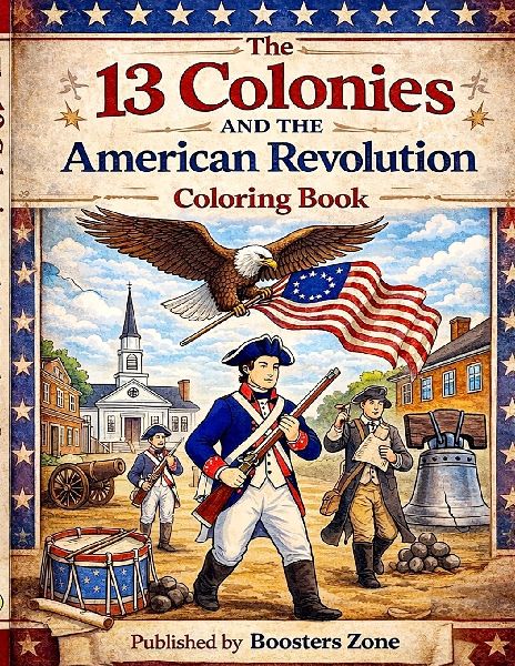 13 Colonies and the American Revolution Coloring Book