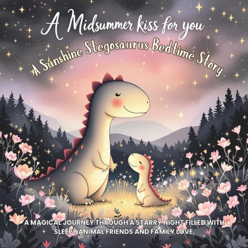 A Midsummer Kiss for You A Sunshine Stegosaurus Bedtime Story: A Magical Journey Through a Starry Night Filled with Sleepy Animal Friends and Family Love.