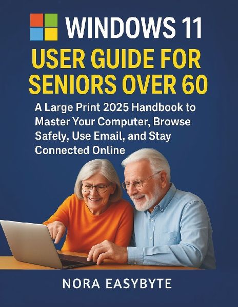 WINDOWS 11 USER GUIDE FOR SENIORS OVER 60: A Large Print 2025 Handbook to Master Your Computer, Browse Safely, Use Email, and Stay Connected Online