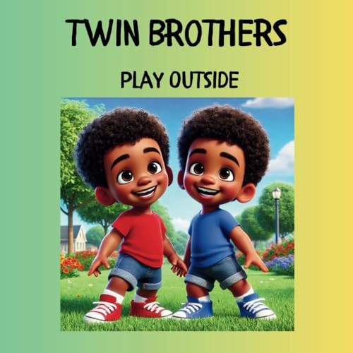 Twin Brothers Play Outside