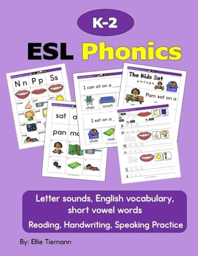 K-2 ESL Phonics Reading, Handwriting, Speaking Practice