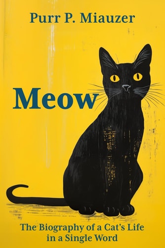 Meow - The Biography of a Cat's Life in a Single Word Written in Feline Language I The Funniest Gift for Cat Lovers