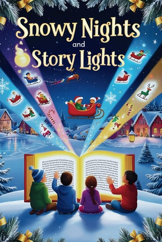 Snowy Nights and Story Lights - Christmas Chapter Books For Kids, Boys and Girls Lessons in Kindness, Love, and Togetherness