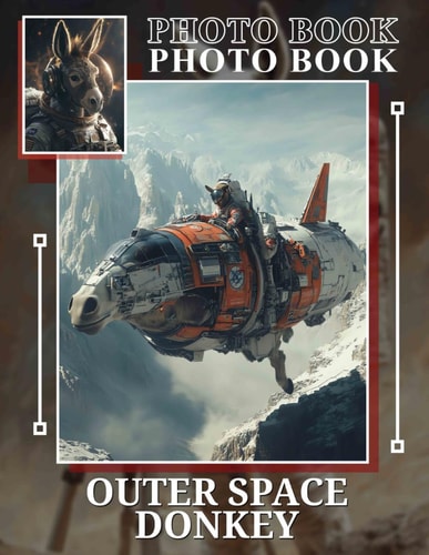 Outer Space Donkey Photo Book Unique Collection Of 40 Images Featuring Cosmic Equines For Art Lovers And Dreamers