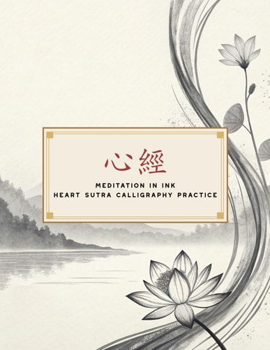 Meditation in Ink - Heart Sutra Calligraphy Practice A Mindful Journey Through Calligraphy and Buddhist Wisdom