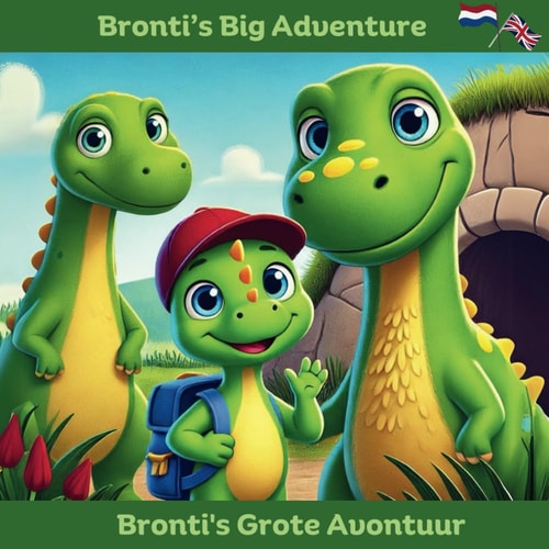 Bronti's Big Adventure An English / Dutch Story of a Little Dinosaur