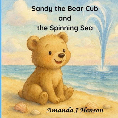 Sandy the Bear Cub and the Spinning Sea Playing in the Sun