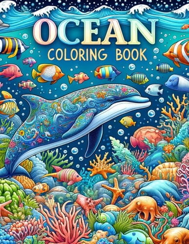 Ocean Coloring Book Aquatic Quest, Embark on a Journey Beneath the Waves, Filling the Depths with Color as You Discover Sea Life, Ships, and Sunken Mysteries