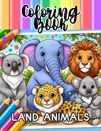 Coloring Book Land Animals