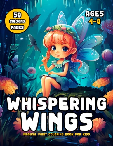 Whispering Wings Magical Fairy Coloring Books for Kids Ages 4-8