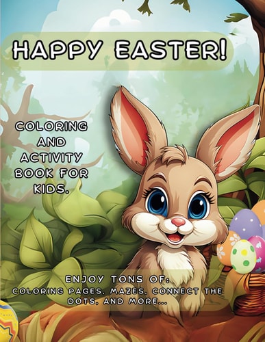 Easter Coloring and Activity Book Cute and Pretty Designs for Kids. Boys and Girls Ages 4-8 and 8-12. Great For Gift.: Over 90 Plus Illustrations Big And Easy To Color With Easter Themed Designs of Bunnies, Mazes, Connect the Dots, and Count and Mark.